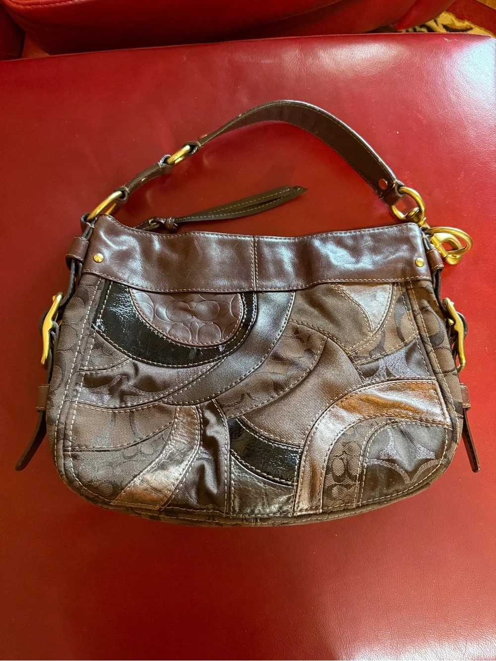Vintage Y2K Coach Zoe Patchwork Leather HoBo Bag